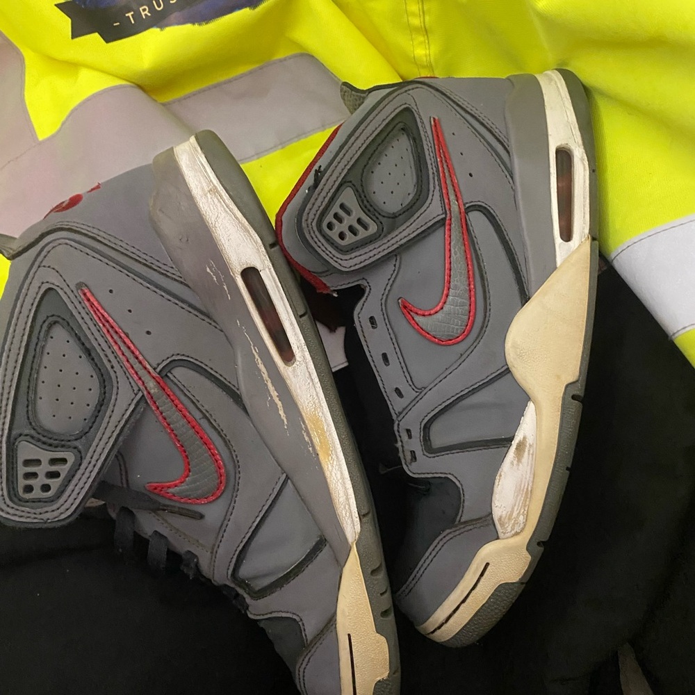 Nike Gray and Red Sneakers